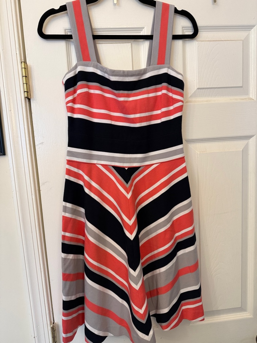 Banana Republic Striped Fit-and-Flare Midi Dress